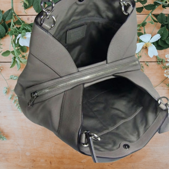 Coach gray pebbled carryall - Picture 6 of 10